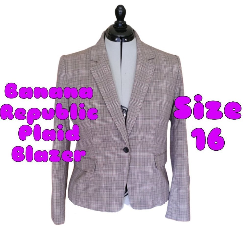 Clothing - Banana Republic Plaid Blazer Size 16